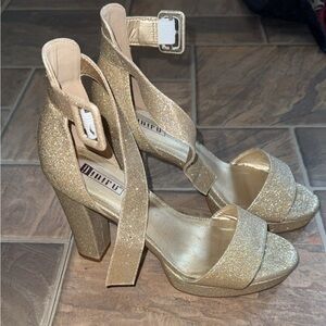 Sparkling Gold Heels